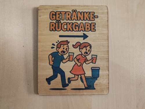 Getränkerückgabe holzschild - getränkerückgabe,
