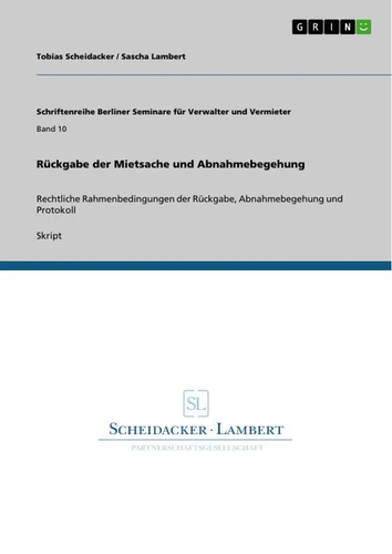 Rückgabe der mietsache - rückgabe,
