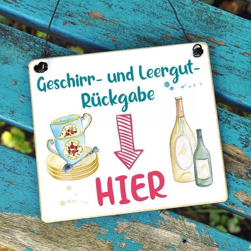 Schild geschirr und - schild, geschirr-