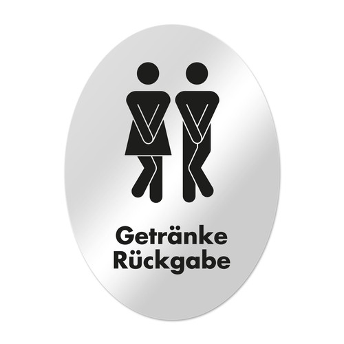 Aufkleber - wc,