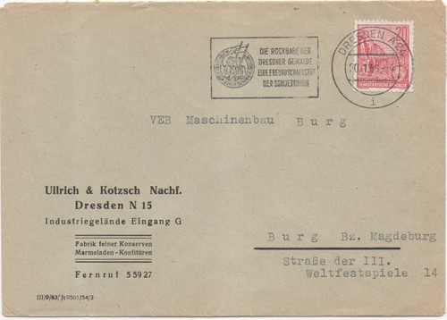 Ddr brief mit serienstempel - mit,