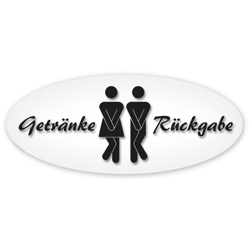 Aufkleber - wc,