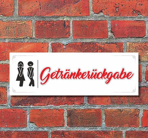 Schild getränkerückgabe - schild,
