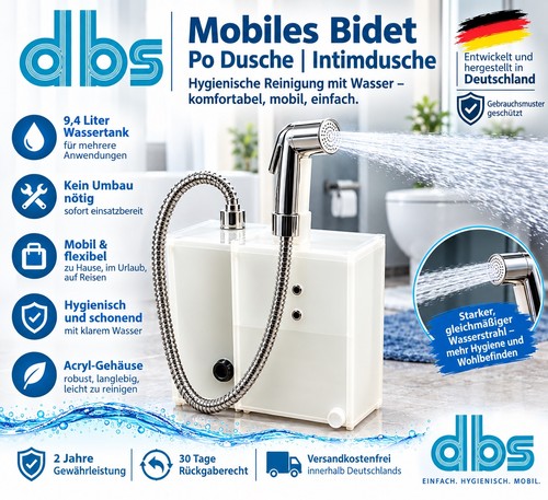 Mobile bidet podusche aus - bidet, 9.4l